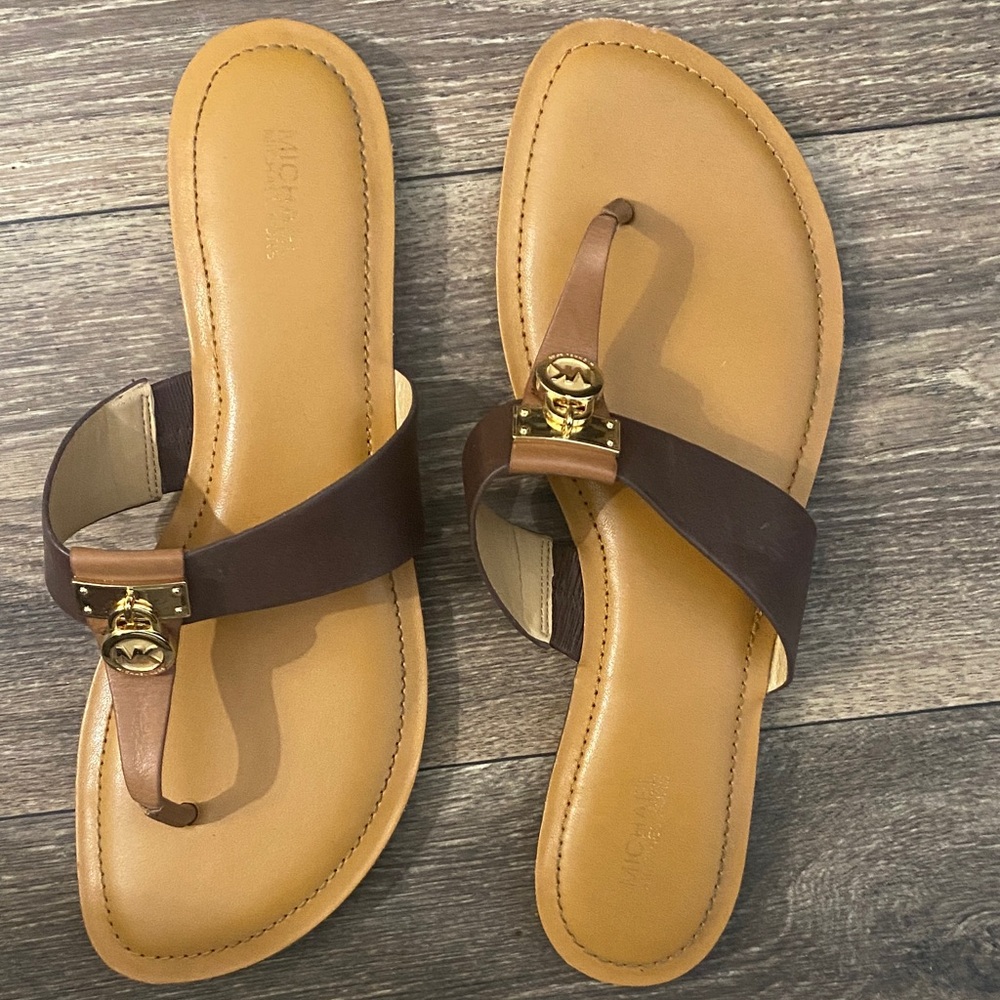 Michael Kors Tan and Brown Sandals